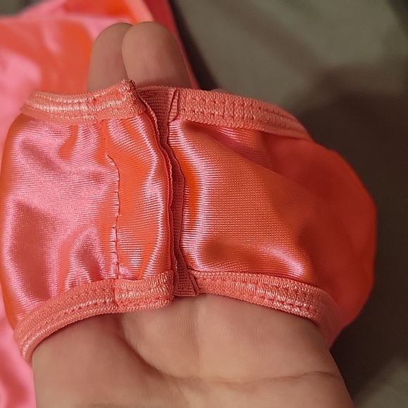 HOT neon pink silk bodysuit - Picture 3 of 7